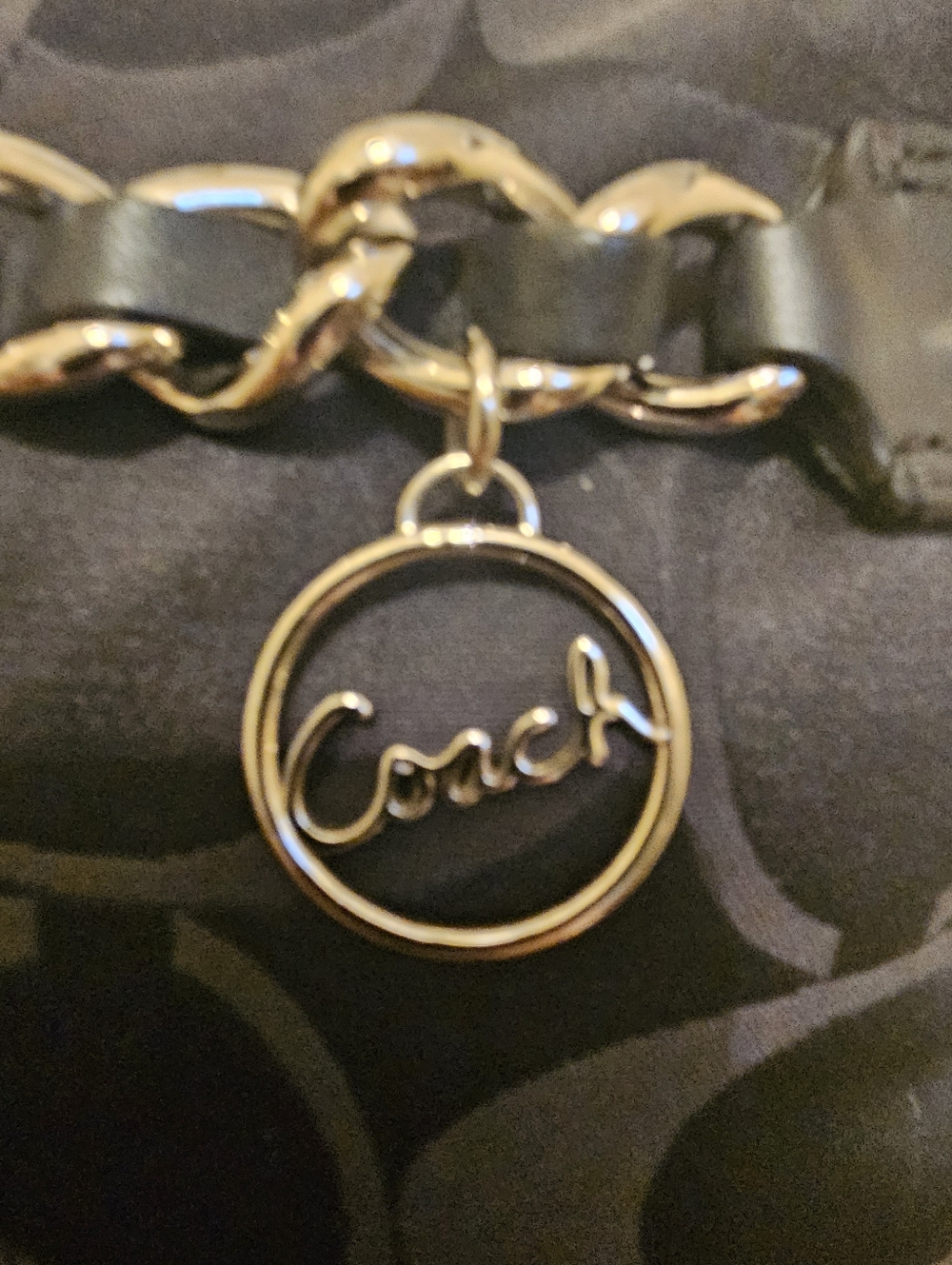 Coach Signature Chain Duffle Bag – Style F19730 Black Canvas With Leather - Picture 9 of 12